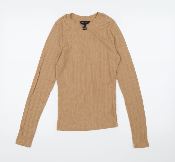New Look Womens Brown Knit Pullover Jumper Size 8