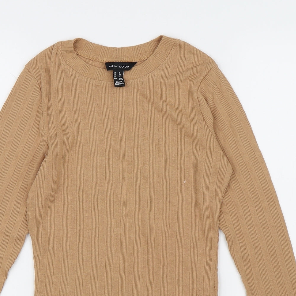 New Look Womens Brown  Knit Pullover Jumper Size 8
