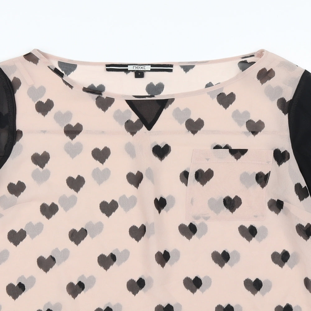 NEXT Womens Pink  Chiffon Basic Blouse Size 8