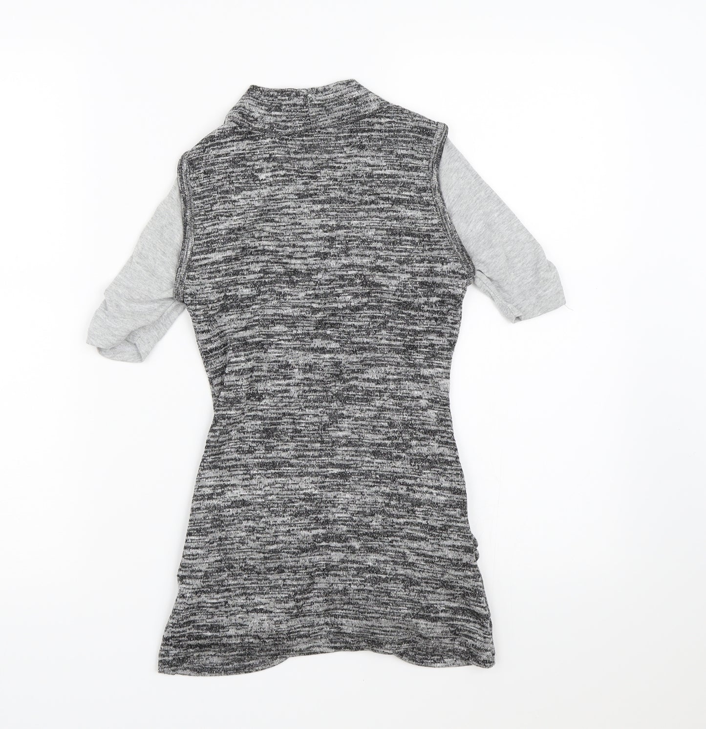 Knitworks Girls Grey  Knit Pullover T-Shirt Size 7-8 Years