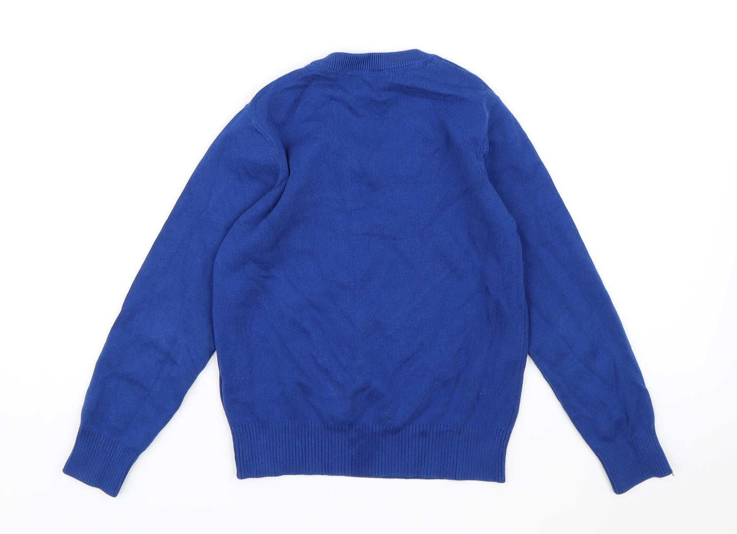 Marks and Spencer Boys Blue  Knit Pullover Jumper Size 7-8 Years