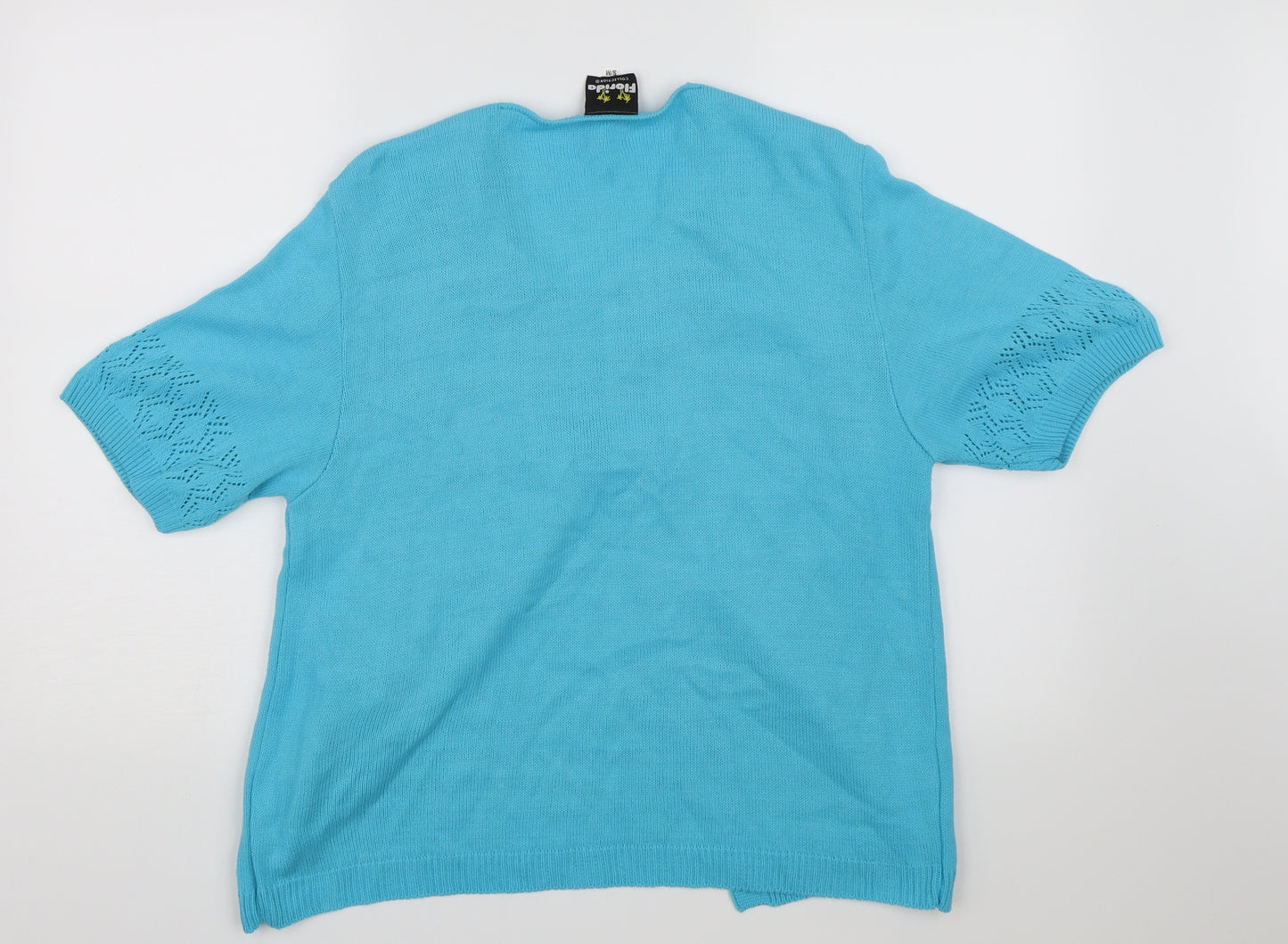 Florida Collection Womens Blue Striped Knit Pullover Jumper Size S