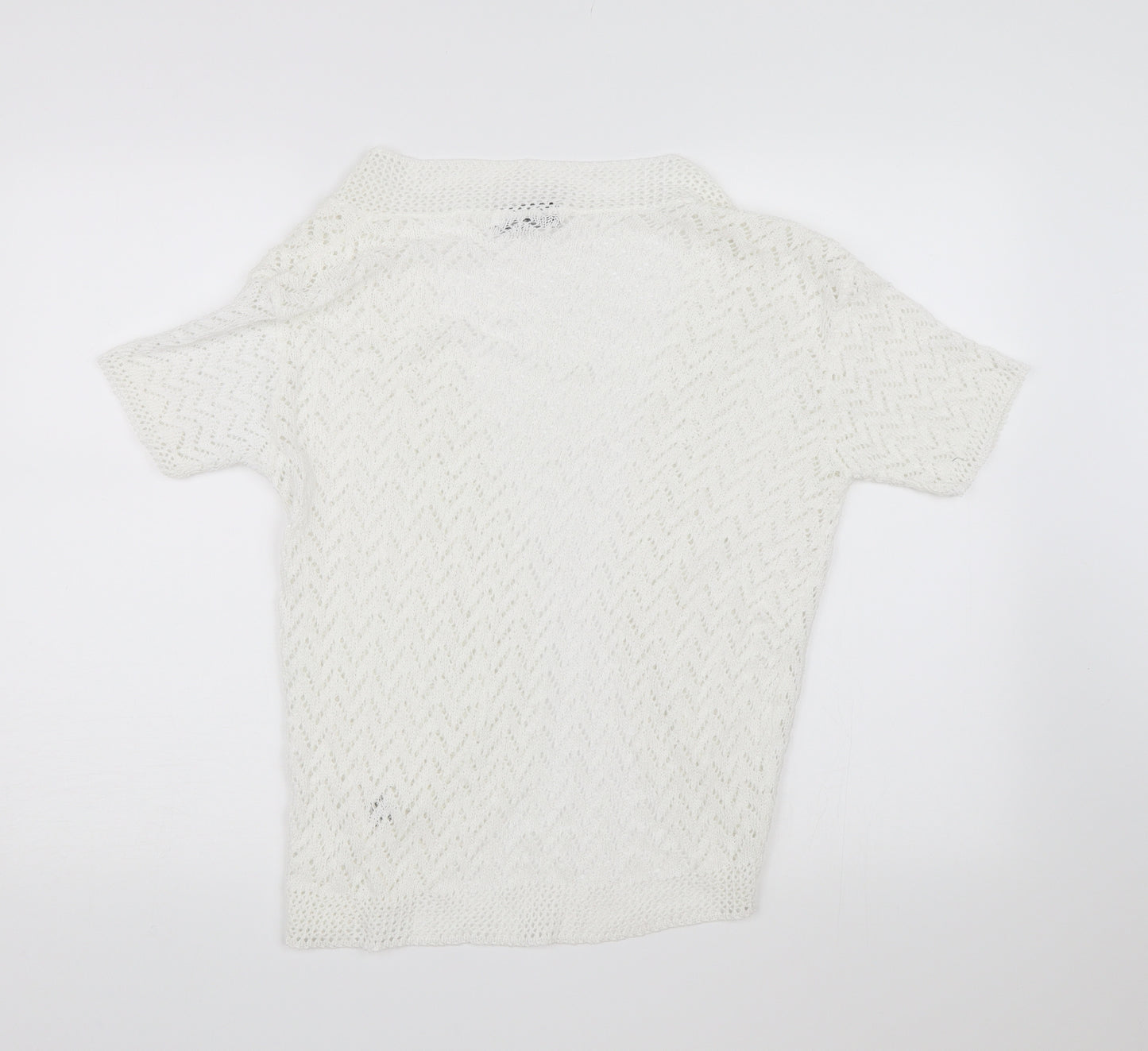 Whisper Womens White  Knit Shrug Jumper Size M