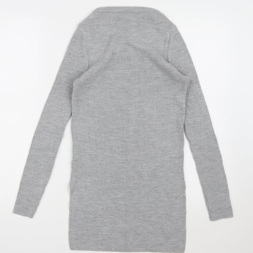 Miss Selfridge Womens Grey  Knit Jumper Dress  Size 8