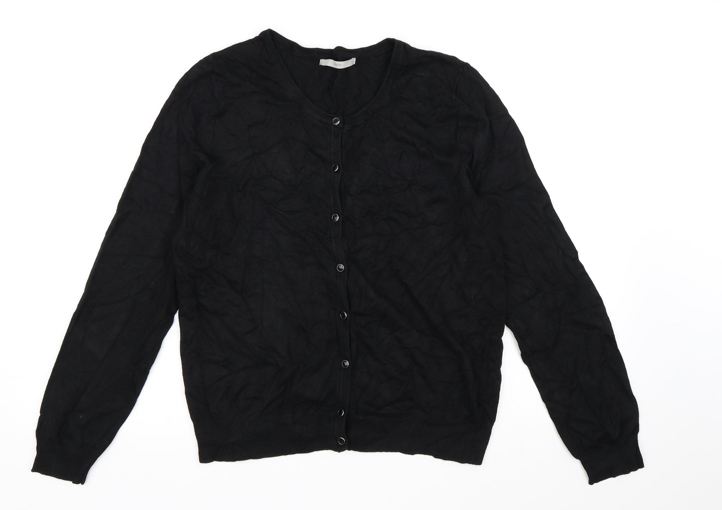 George Womens Black  Knit Cardigan Jumper Size 12