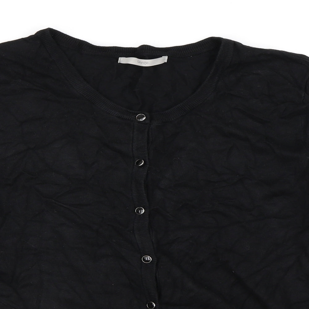 George Womens Black  Knit Cardigan Jumper Size 12