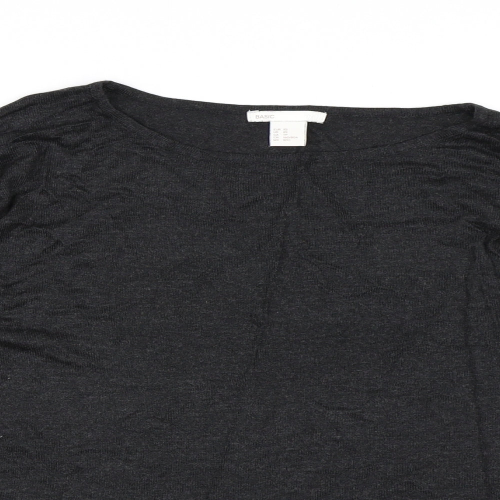 H&M Womens Grey  Knit Pullover Jumper Size XS