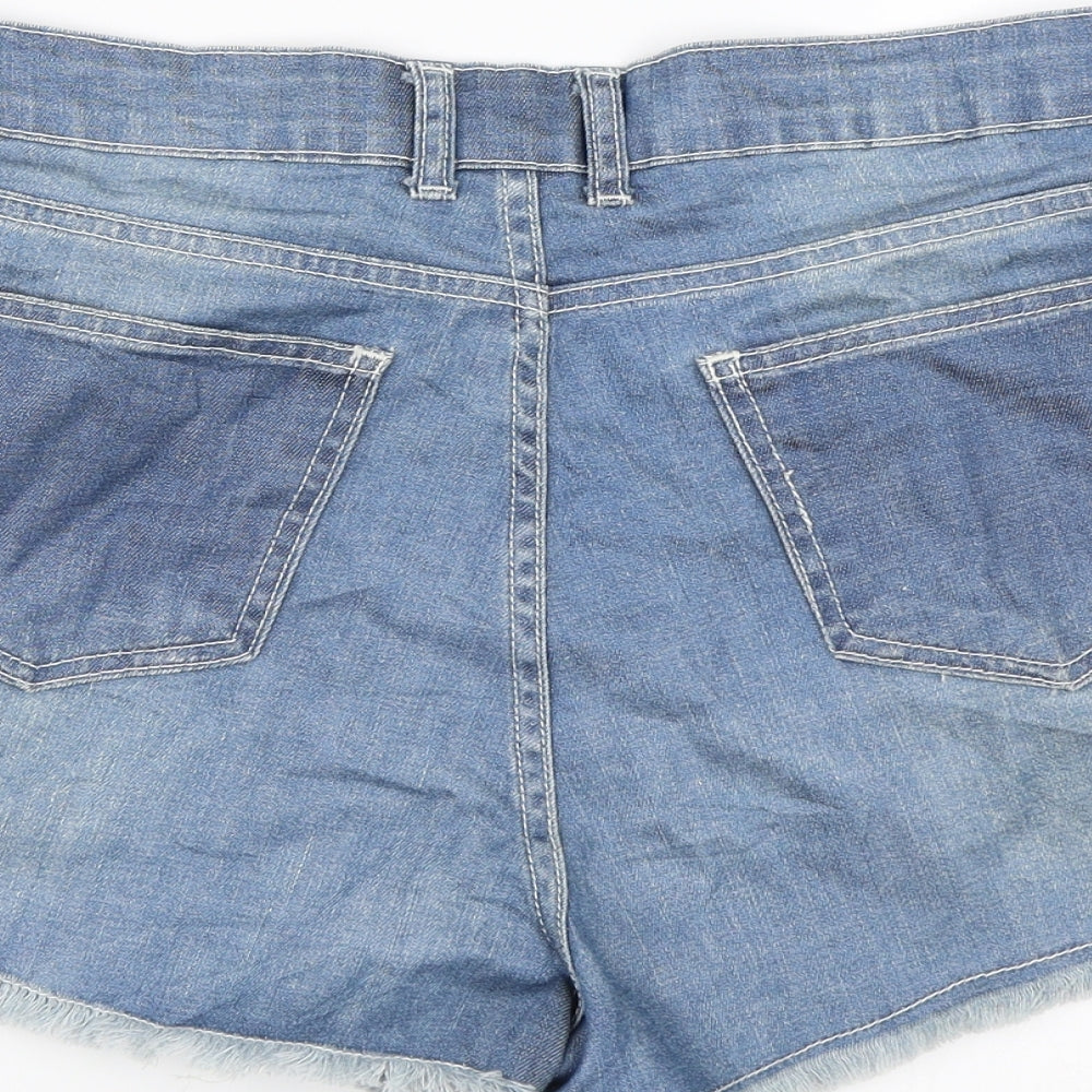 Marvel Comics Womens Blue  Denim Hot Pants Shorts Size 16 - Marvel Comics