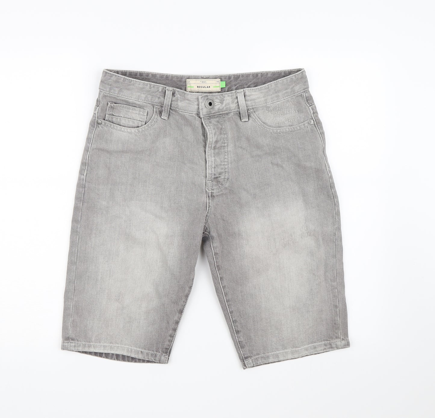 NEXT Mens Grey  Denim Bermuda Shorts