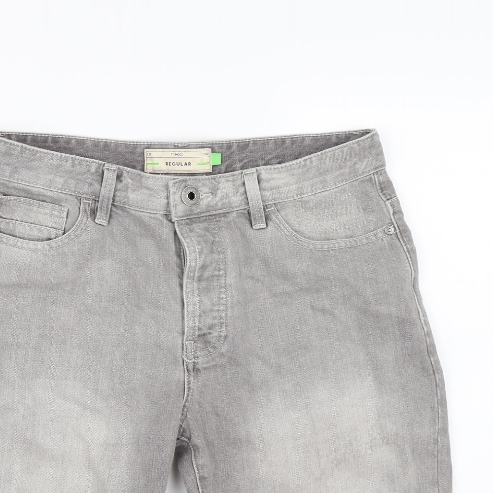 NEXT Mens Grey  Denim Bermuda Shorts
