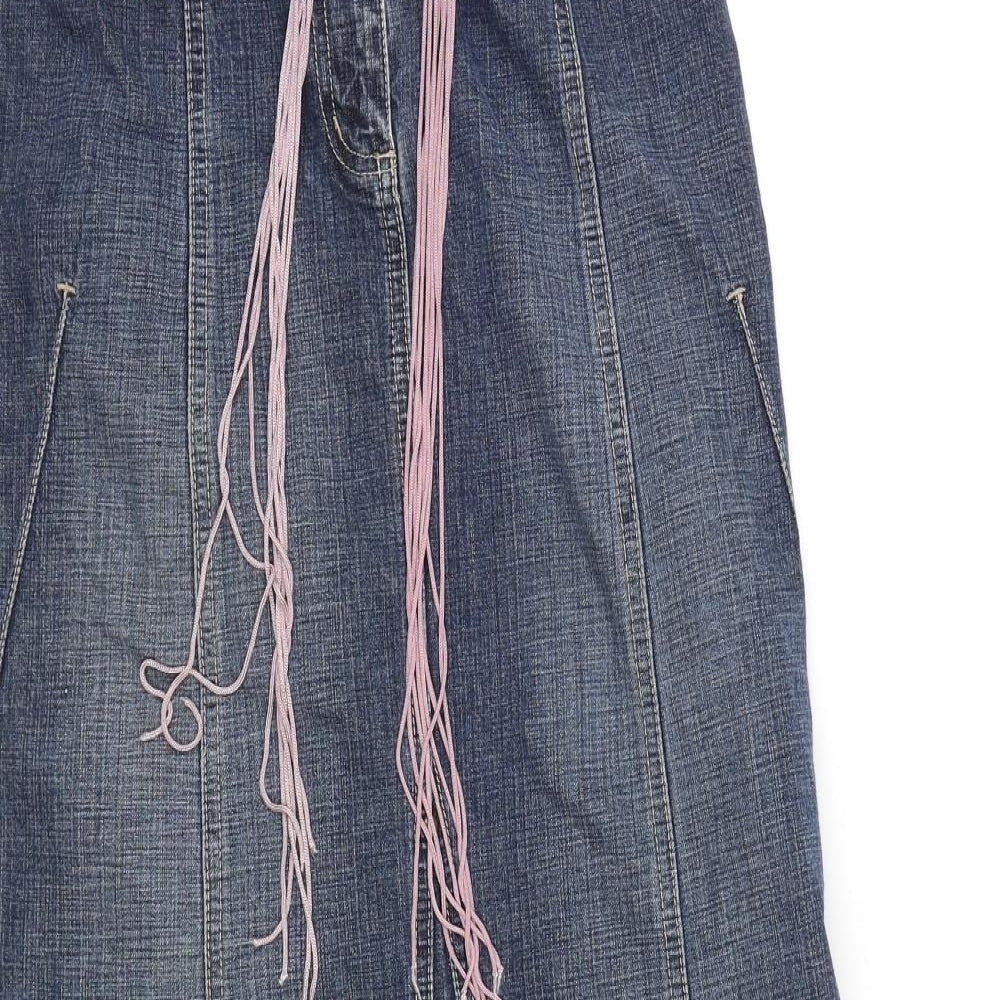 Principles Womens Blue  Denim Peasant Skirt Size 8