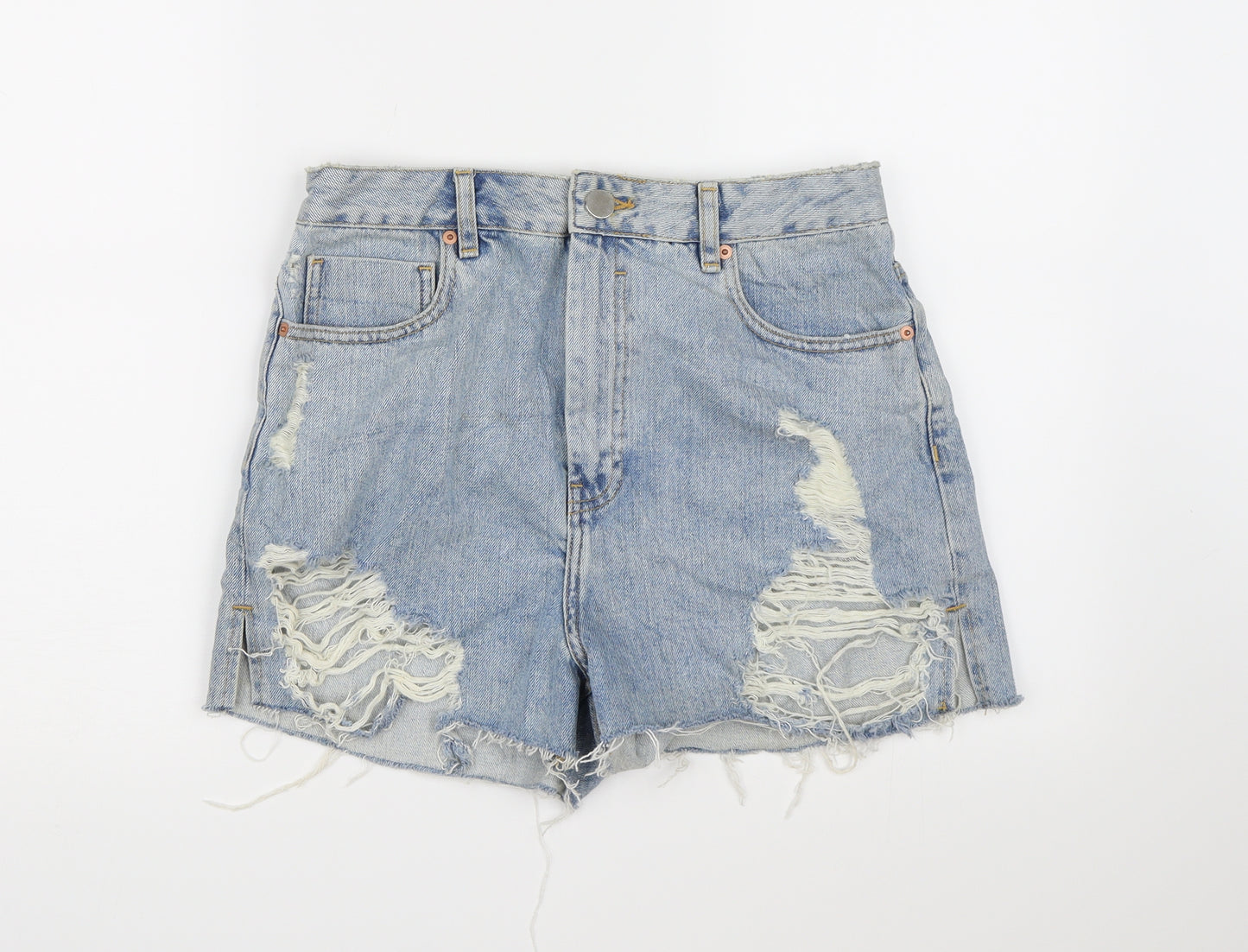 ASOS Womens Blue  Denim Hot Pants Shorts Size 12
