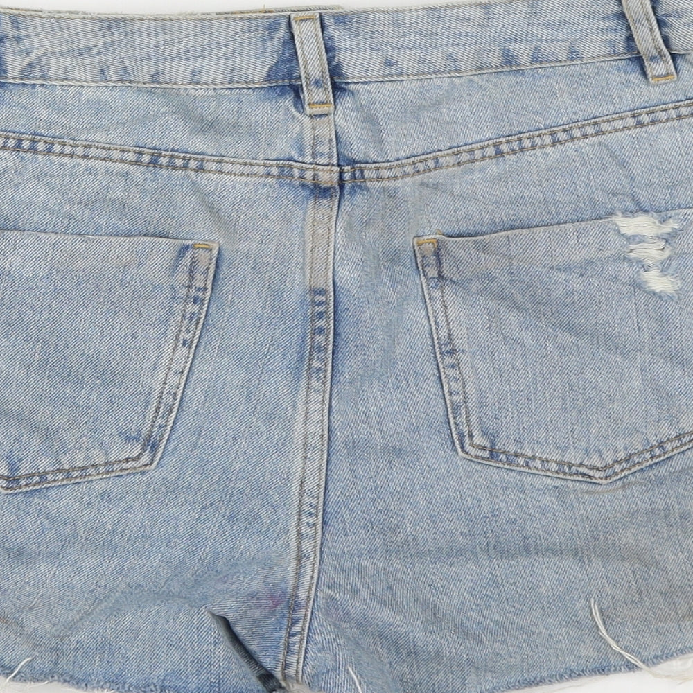 ASOS Womens Blue  Denim Hot Pants Shorts Size 12