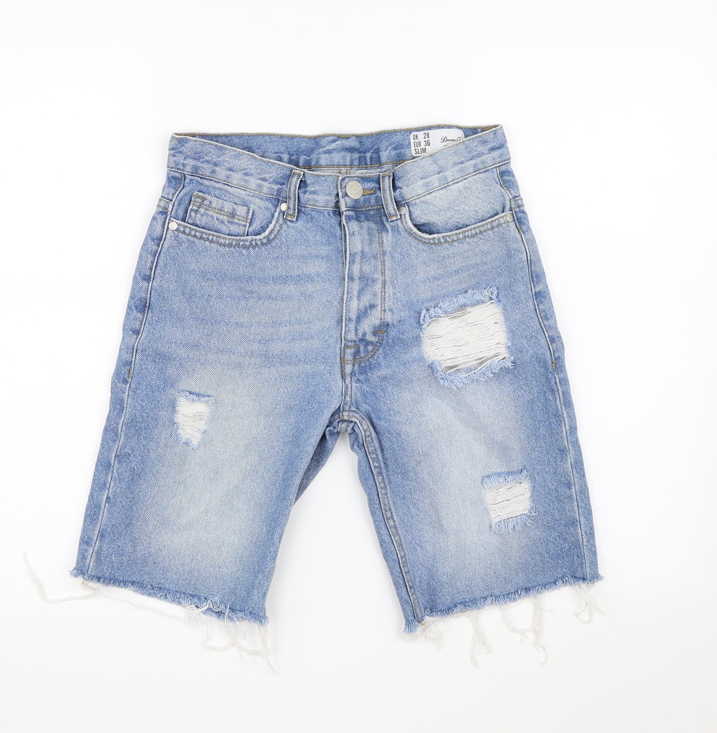 Denim CO. Mens Blue  Denim Bermuda Shorts