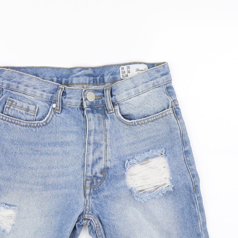Denim CO. Mens Blue  Denim Bermuda Shorts