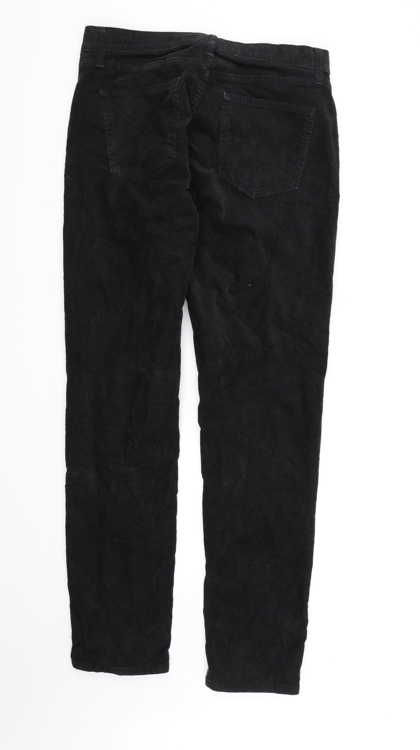 UNI QLO Mens Black  Corduroy Trousers   L30 in