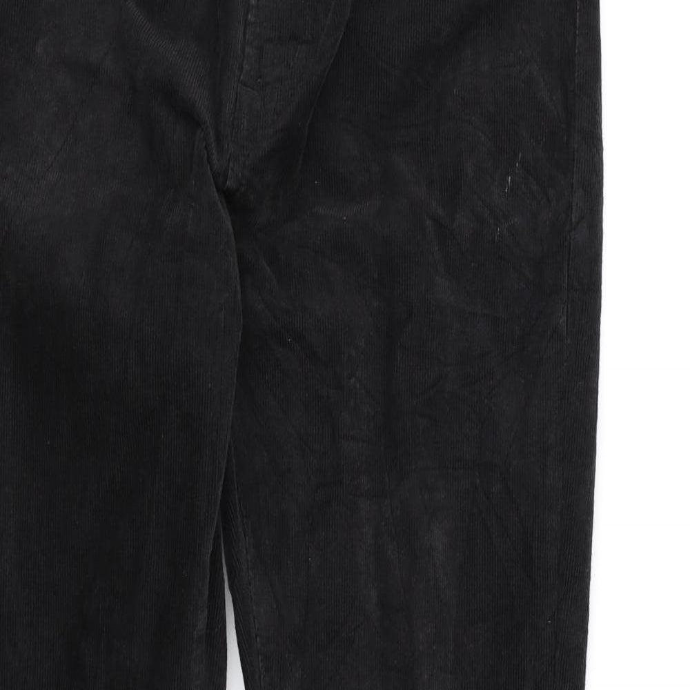 UNI QLO Mens Black  Corduroy Trousers   L30 in
