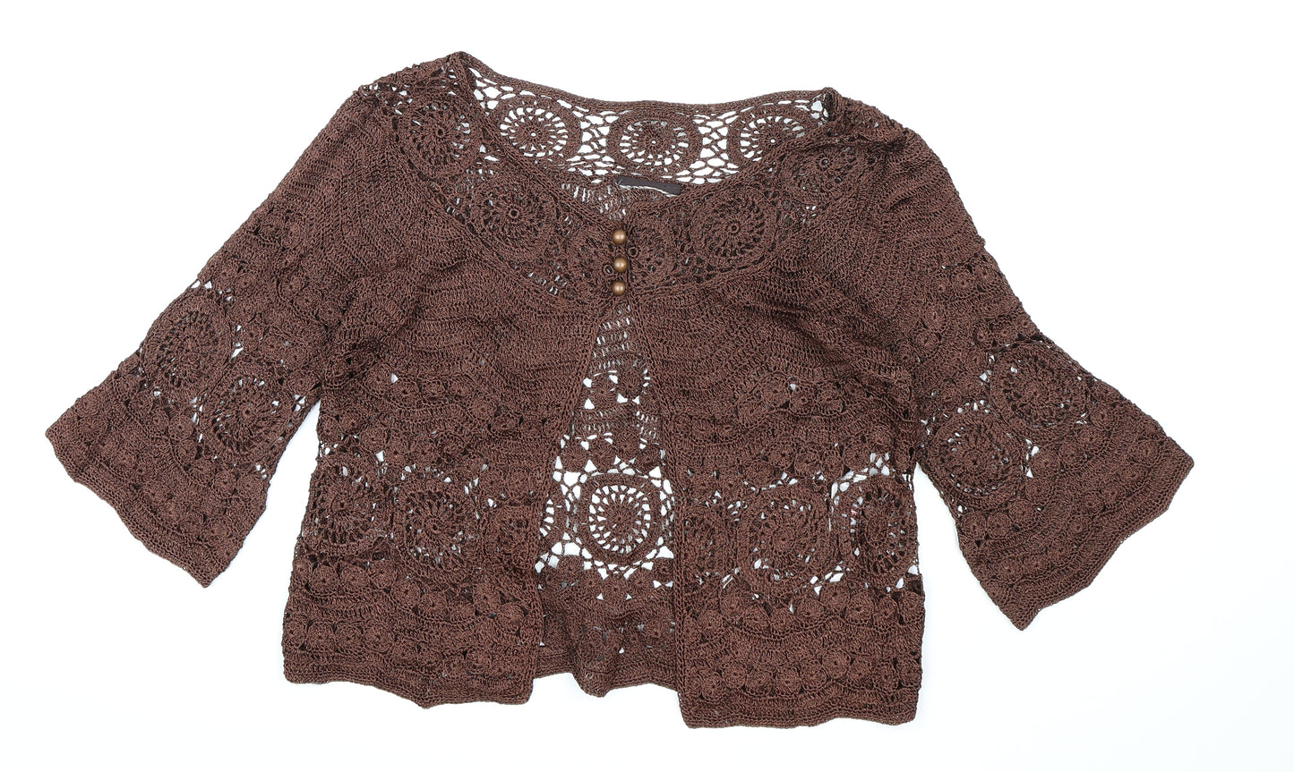 Preworn Womens Brown  Knit Shrug Jumper Size M