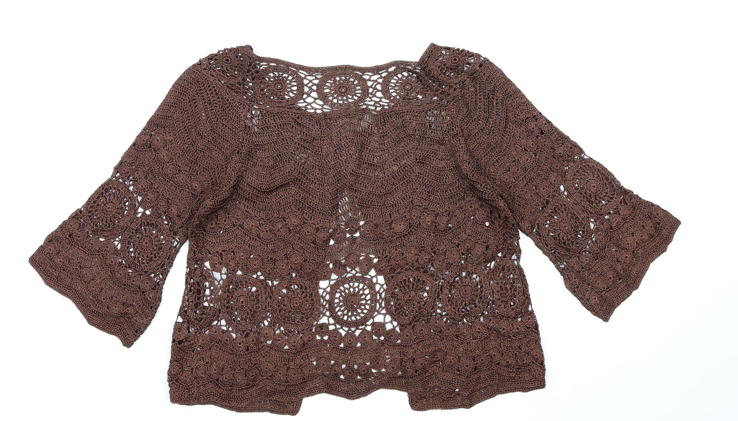 Preworn Womens Brown  Knit Shrug Jumper Size M