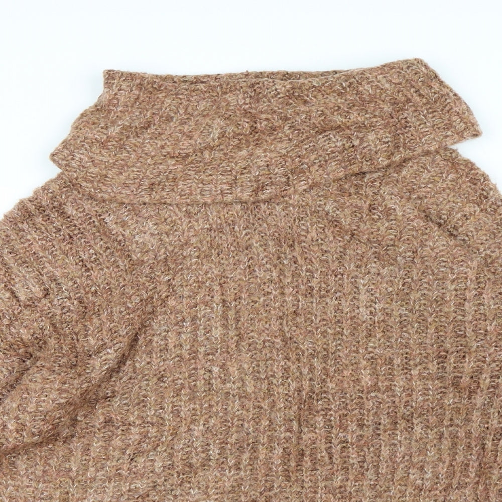 TU Womens Brown  Knit Pullover Jumper Size 16