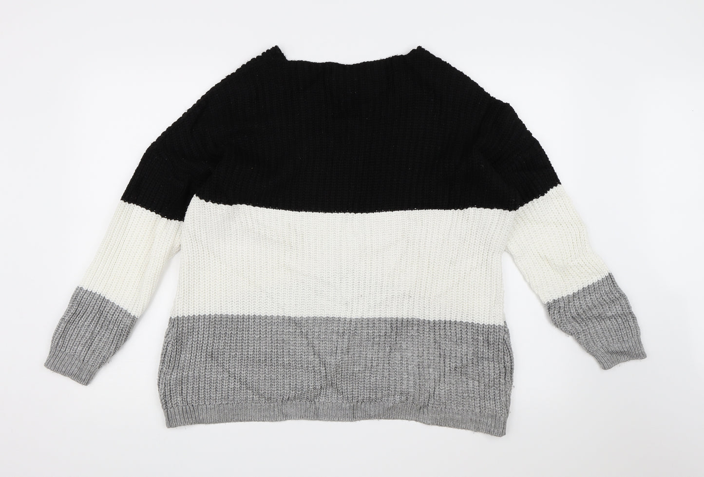 Primark Womens Multicoloured Striped Knit Pullover Jumper Size 6