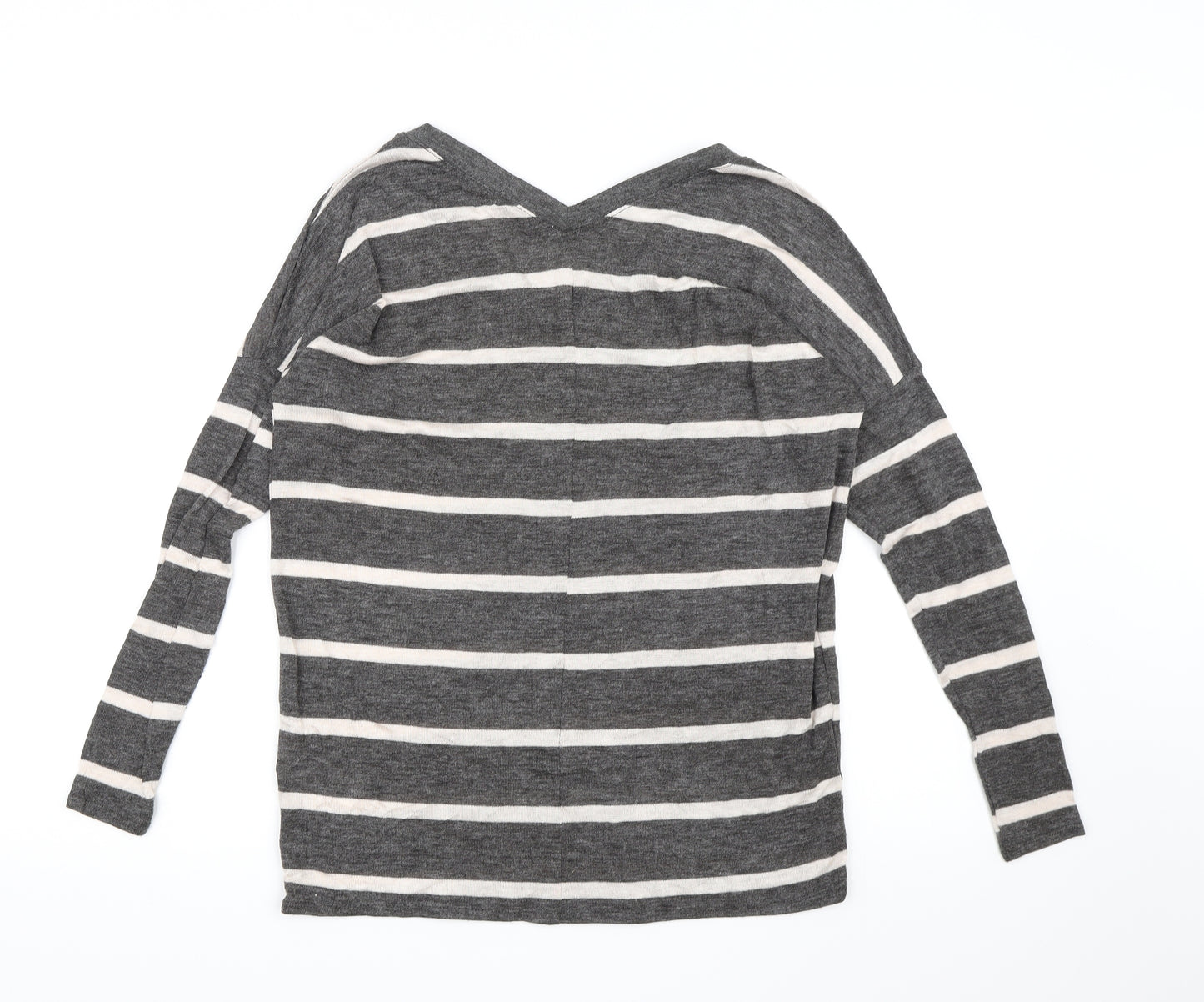 Atmosphere Womens Grey Striped Knit Pullover Jumper Size 6