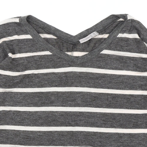 Atmosphere Womens Grey Striped Knit Pullover Jumper Size 6
