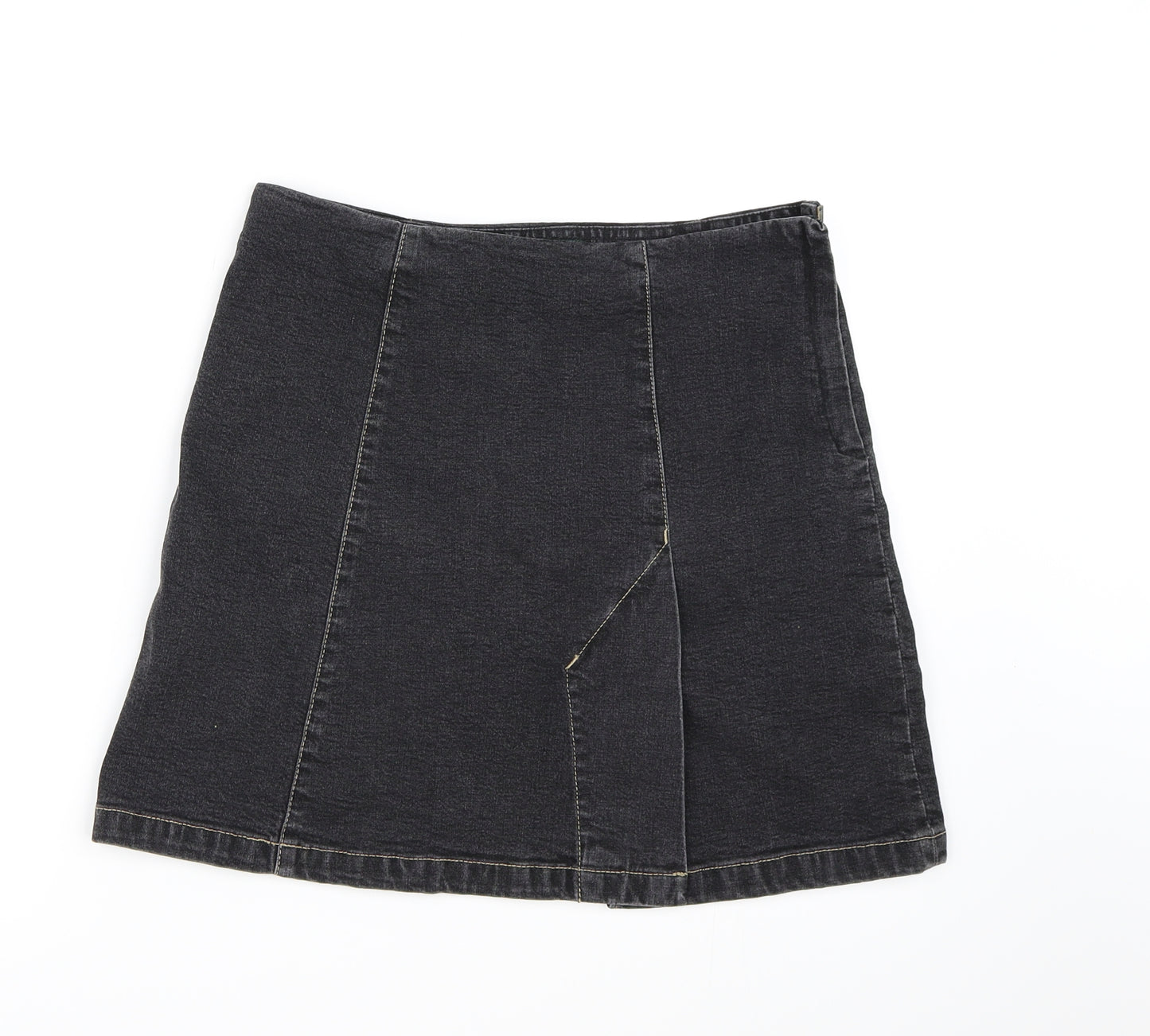 Hobbs Womens Black  Denim A-Line Skirt Size 10
