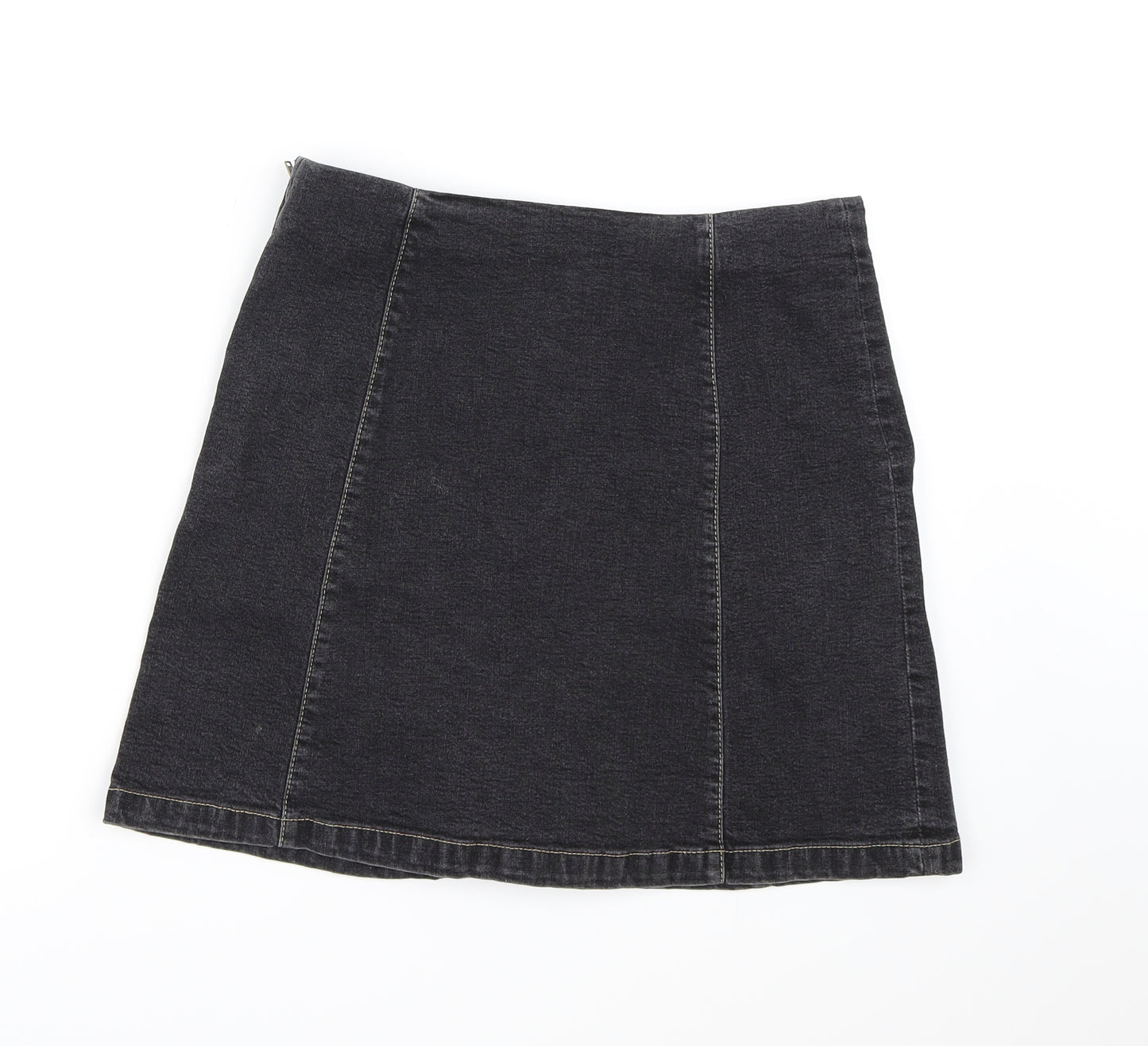 Hobbs Womens Black  Denim A-Line Skirt Size 10