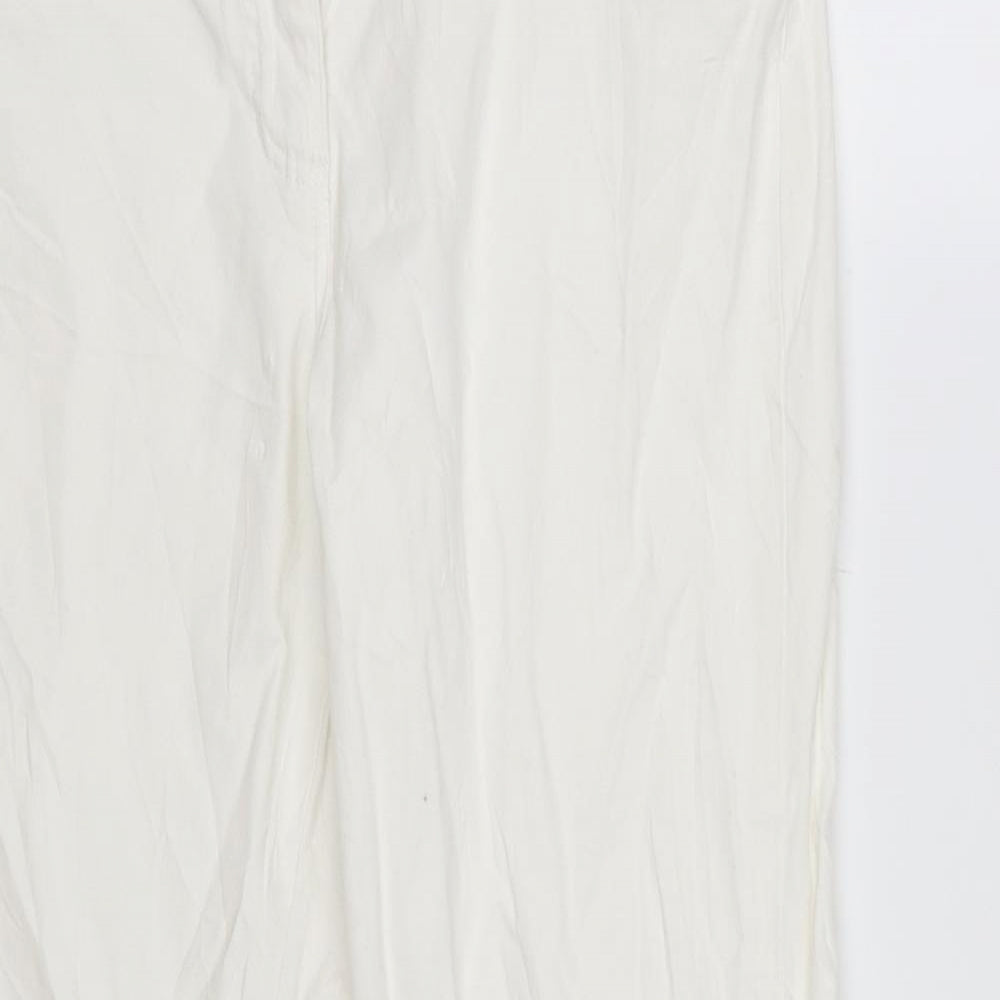 Papaya Womens White  Denim Bootcut Jeans Size 14 L28 in