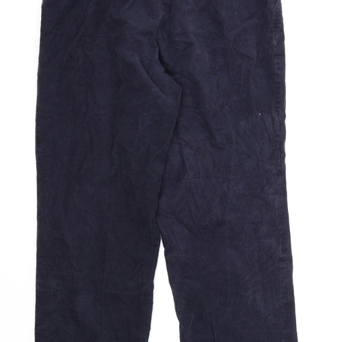 Marks and Spencer Womens Blue  Corduroy Trousers  Size 12 L24 in