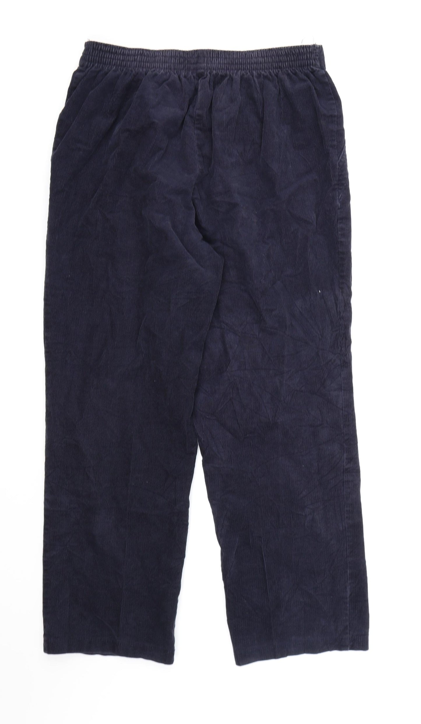 Marks and Spencer Womens Blue  Corduroy Trousers  Size 12 L24 in