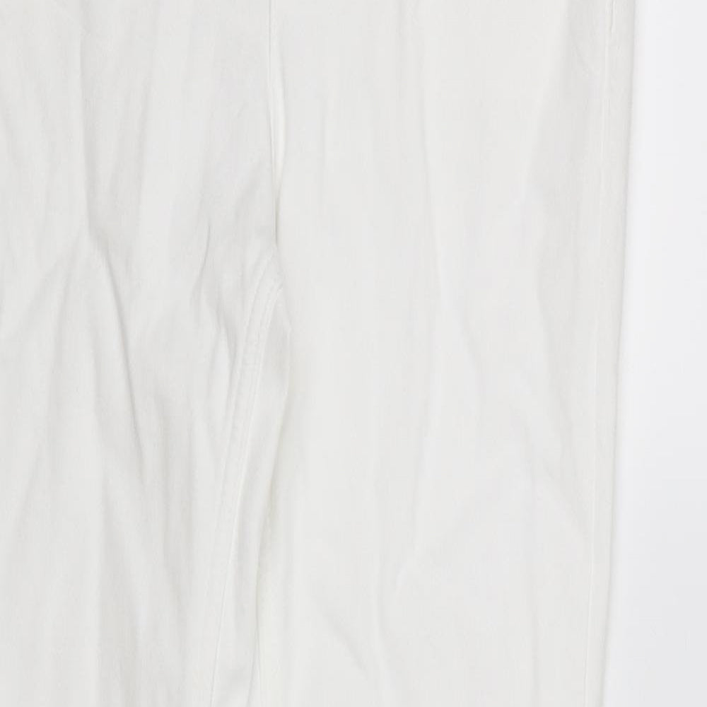 Marks and Spencer Womens White  Denim Straight Jeans Size 8 L30 in - white jeans