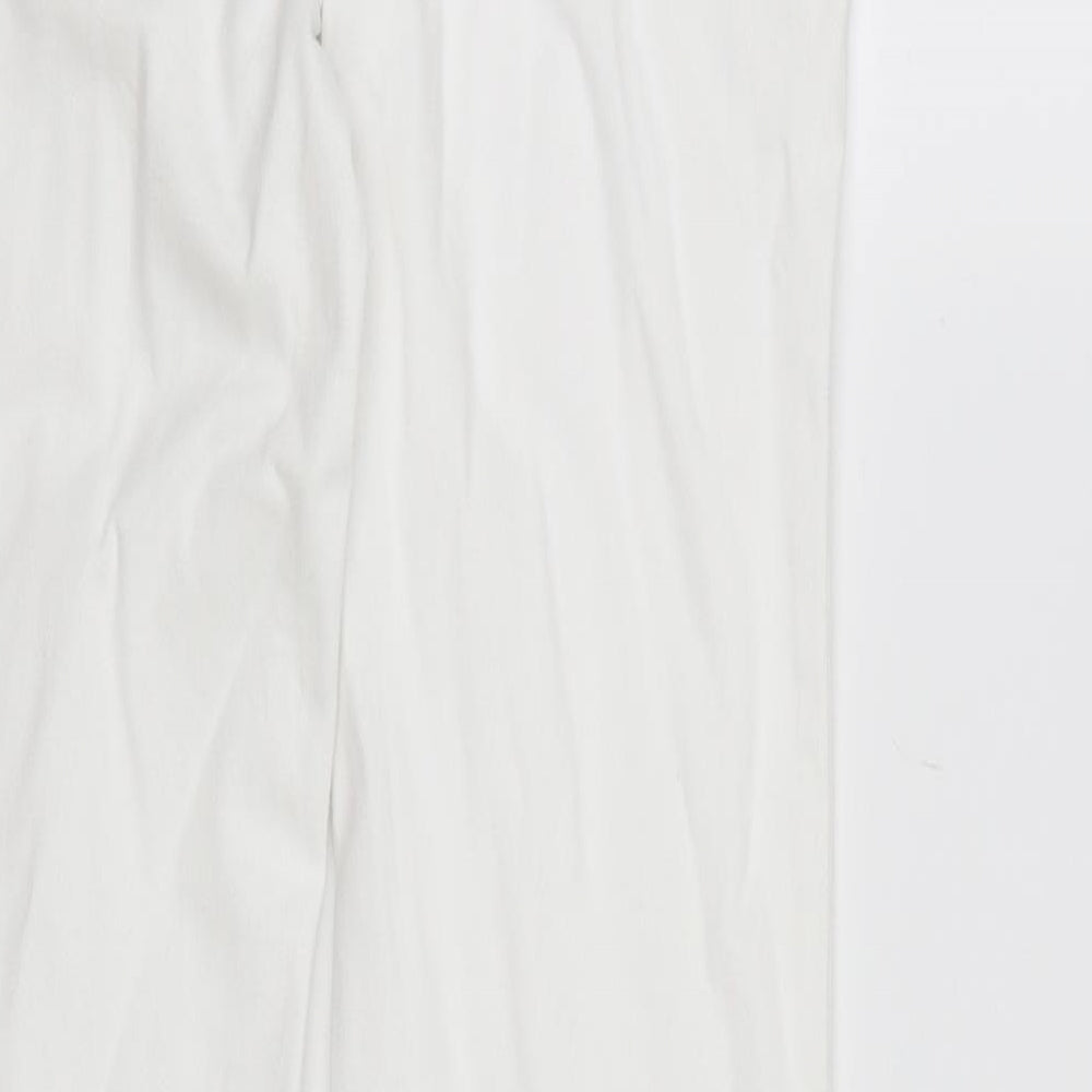 Marks and Spencer Womens White  Denim Straight Jeans Size 8 L30 in - white jeans