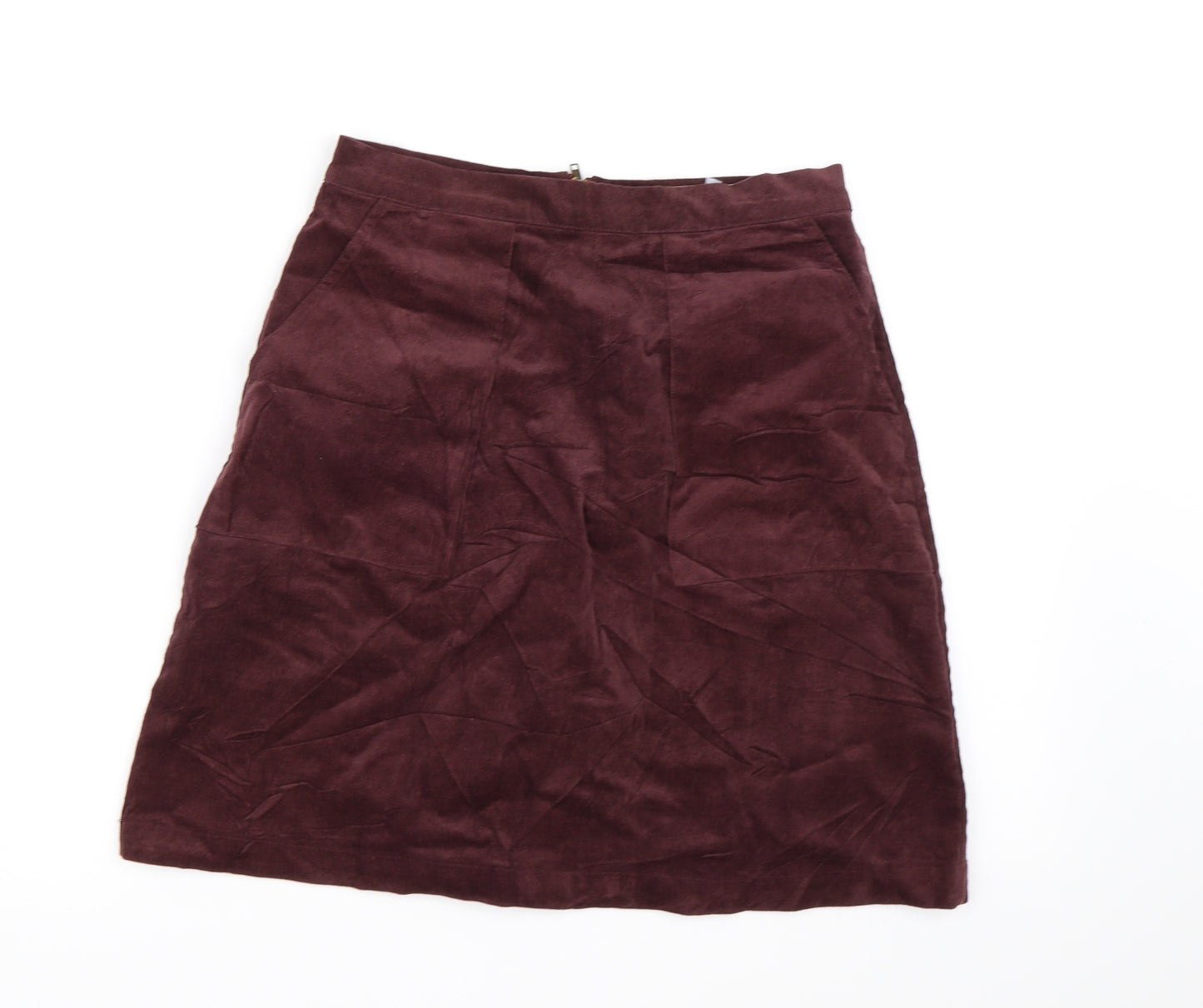 Louche Womens Purple  Corduroy A-Line Skirt Size S