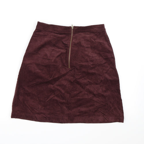 Louche Womens Purple  Corduroy A-Line Skirt Size S