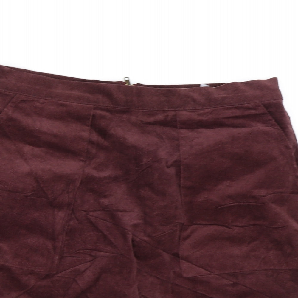 Louche Womens Purple  Corduroy A-Line Skirt Size S