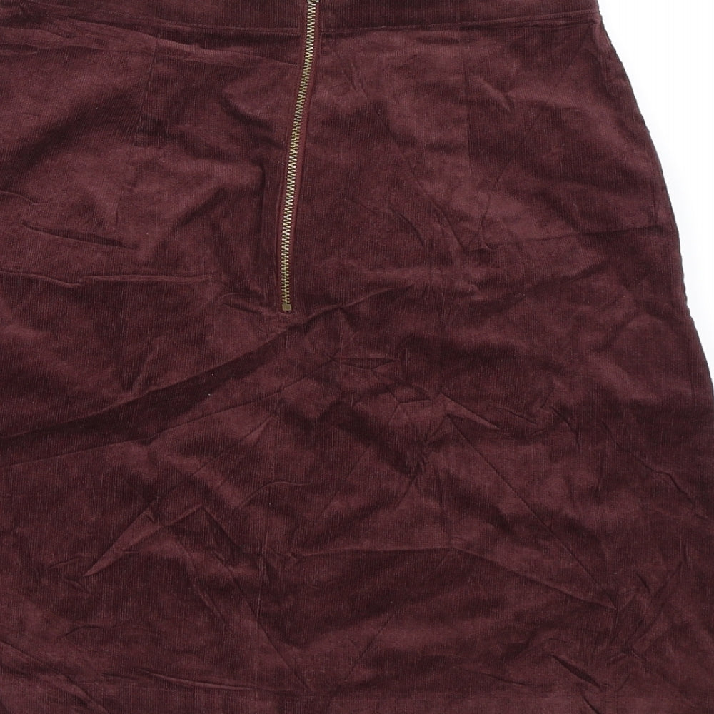 Louche Womens Purple  Corduroy A-Line Skirt Size S
