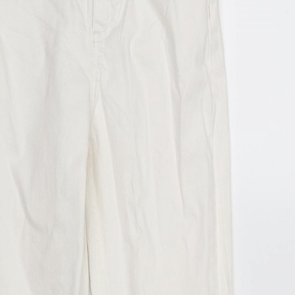 Denim CO. Womens White  Denim Mom Jeans Size 4 L24 in