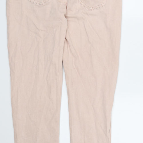 Marks and Spencer Womens Pink  Denim Straight Jeans Size 18 L29 in