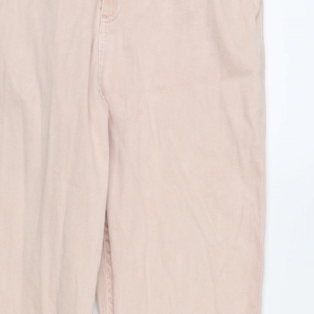 Marks and Spencer Womens Pink  Denim Straight Jeans Size 18 L29 in