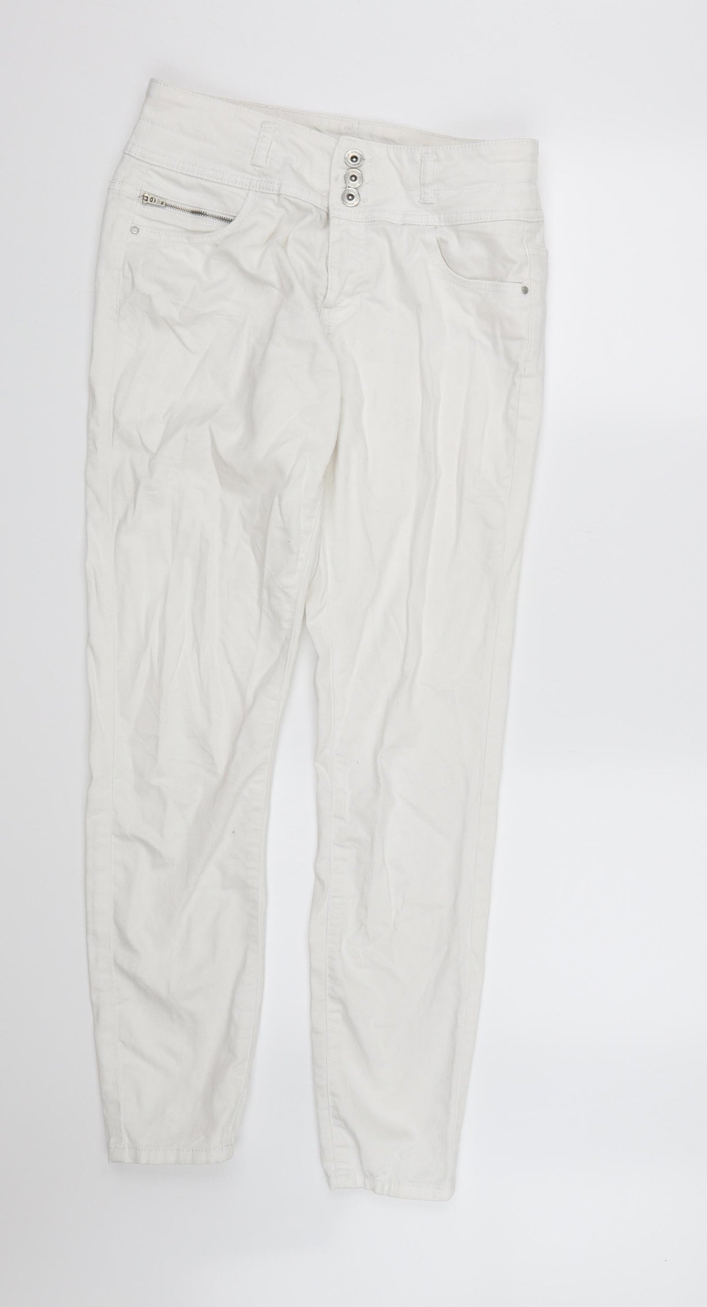 Denim CO. Womens White  Denim Straight Jeans Size 12 L28 in - white jeans