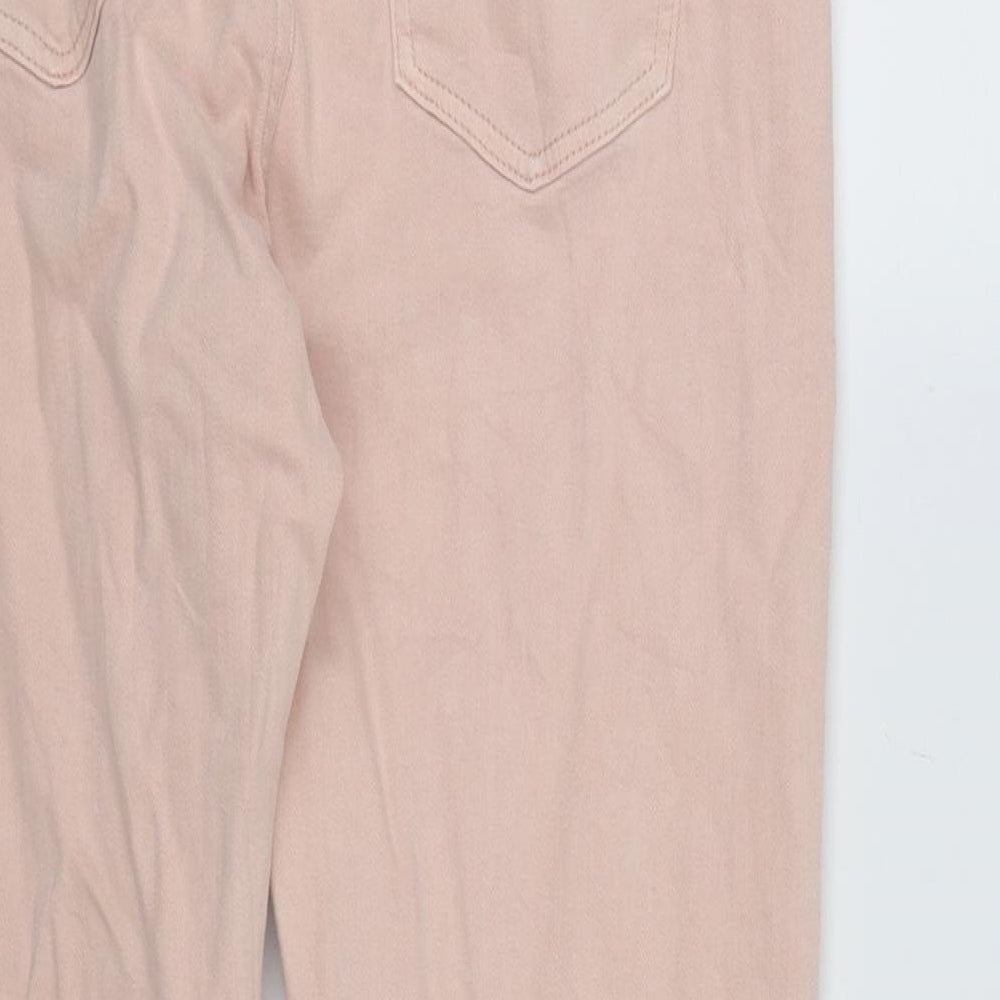 Marks and Spencer Womens Pink  Denim Straight Jeans Size 14 L26 in