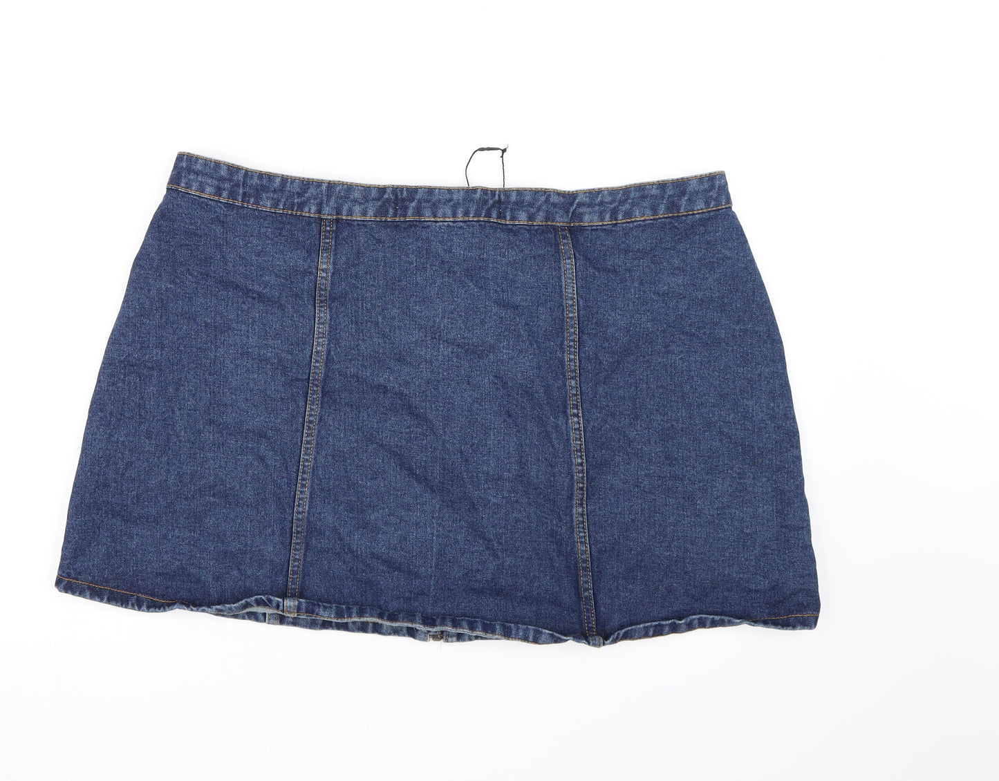 Denim CO. Womens Blue  Denim A-Line Skirt Size 20