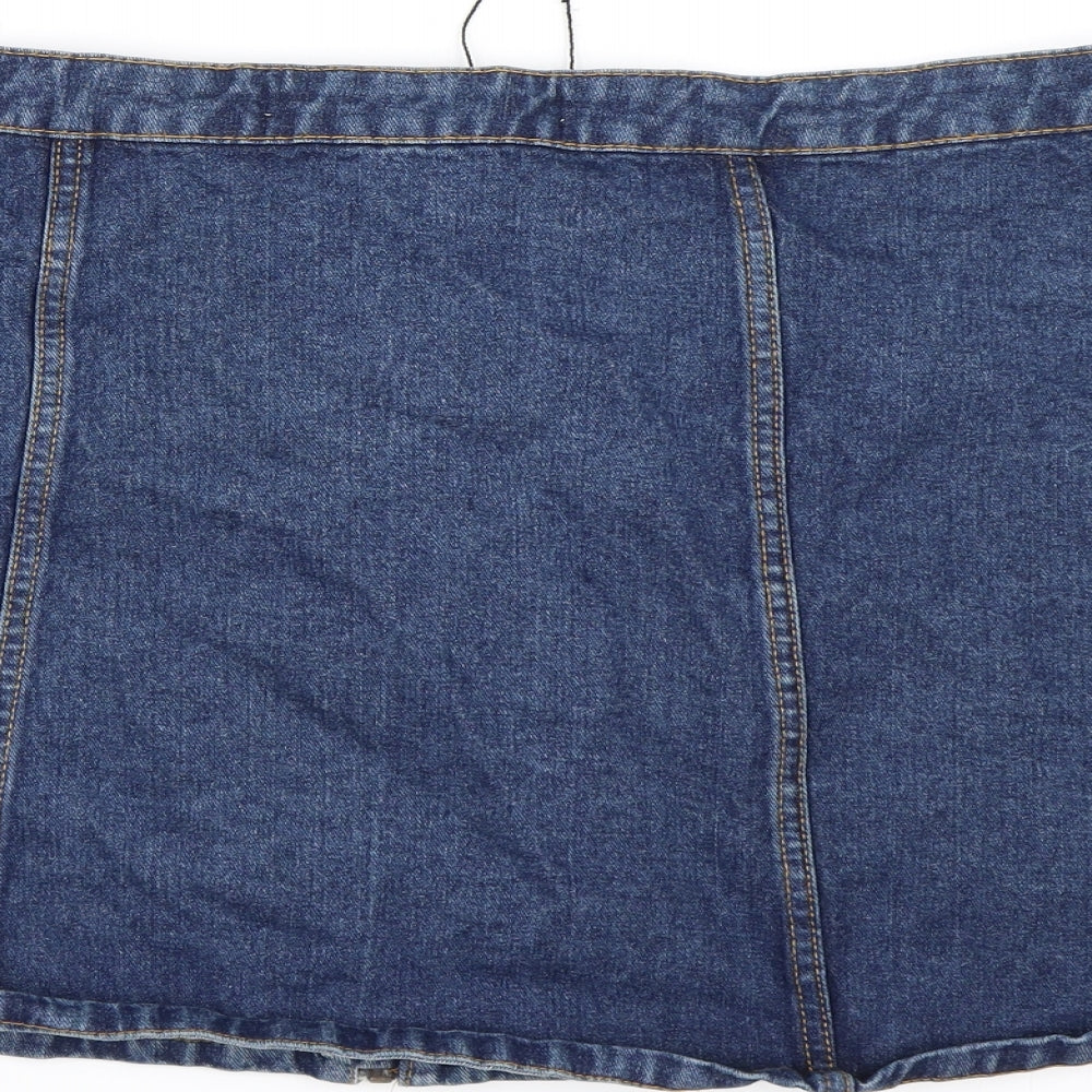 Denim CO. Womens Blue  Denim A-Line Skirt Size 20
