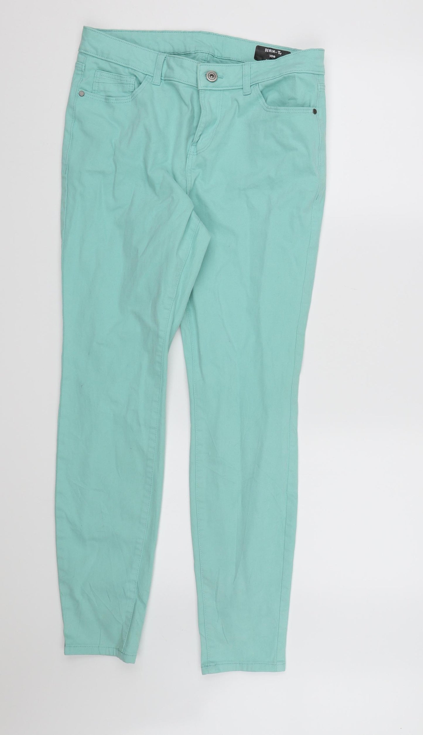 TU Womens Blue  Denim Skinny Jeans Size 10 L28 in