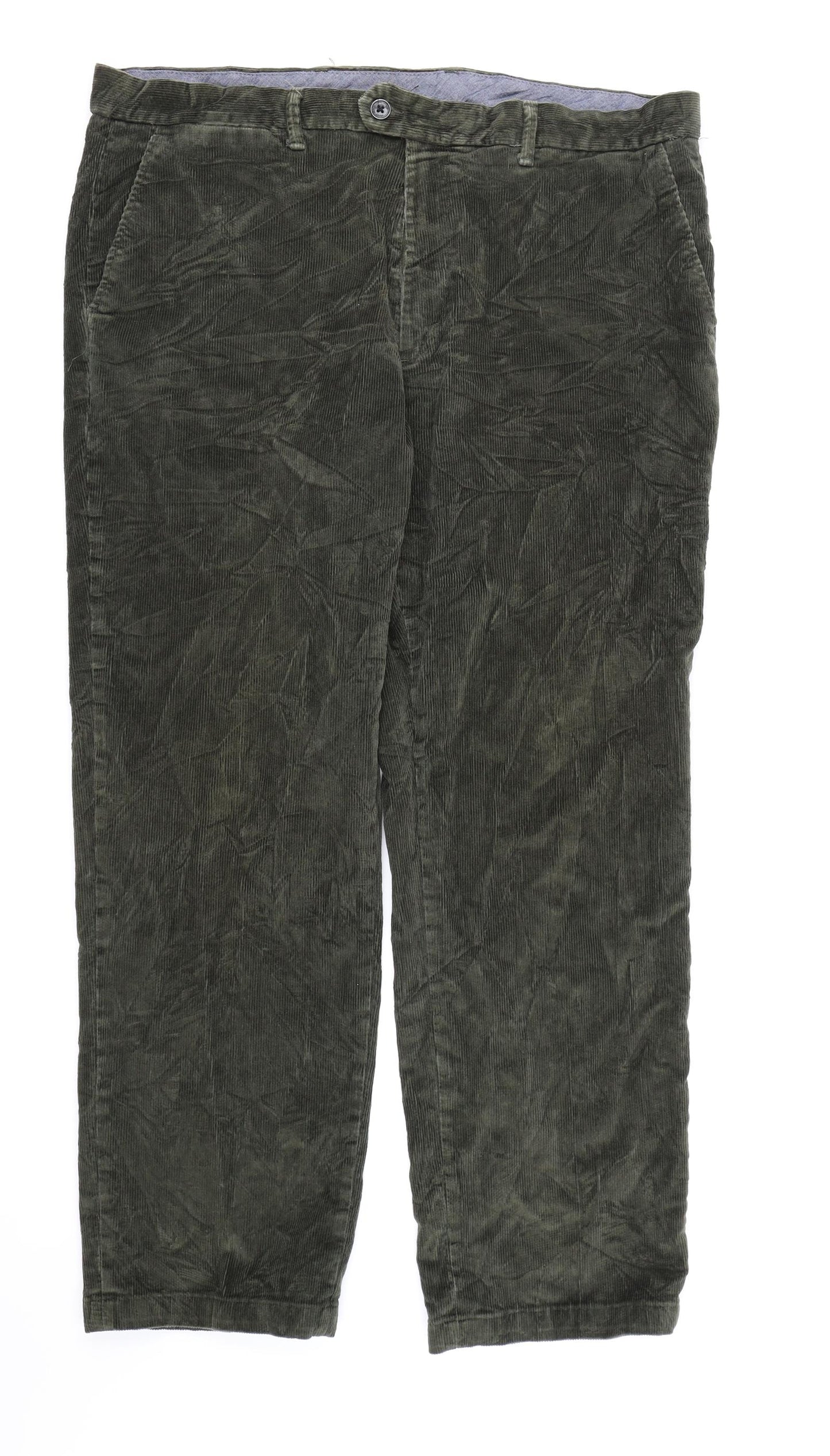 Marks and Spencer Mens Green  Corduroy Trousers   L31 in