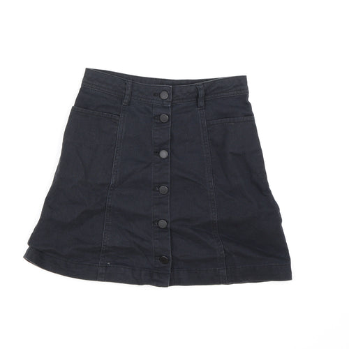 Divided by H&M Womens Black  Denim A-Line Skirt Size 4