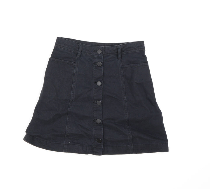 Divided by H&M Womens Black Denim A-Line Skirt Size 4
