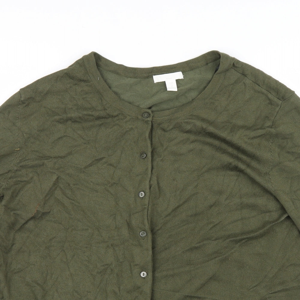 H&M Womens Green   Cardigan Jumper Size XL
